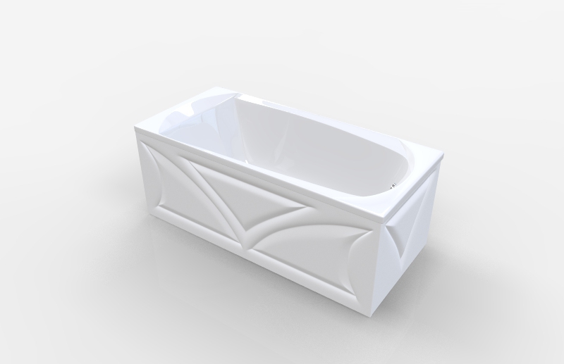 Акриловая ванна 1Marka Elegance 160х70 (комплект) в 3D